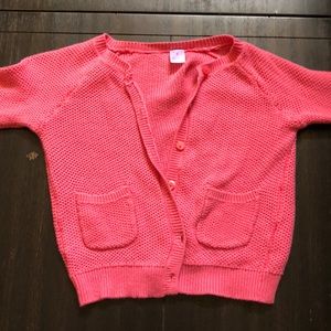 Girls coral pink sweater